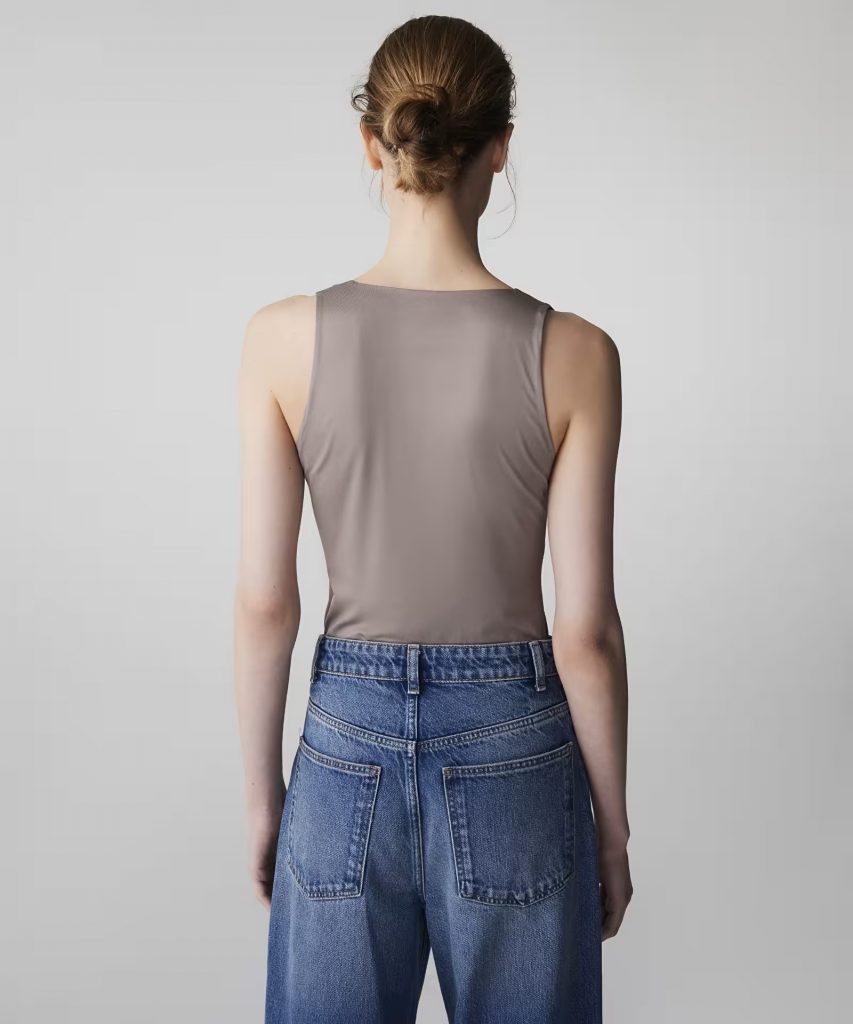 İPEKYOL V Yaka Basic T-Shirt IS1260070100 - VİZON