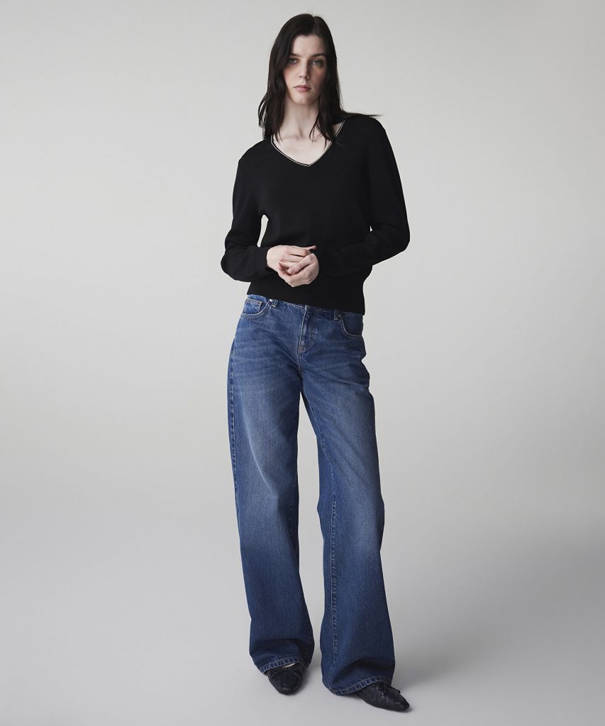 İPEKYOL Strass Taş Şeritli Triko IS1260050073 - Siyah