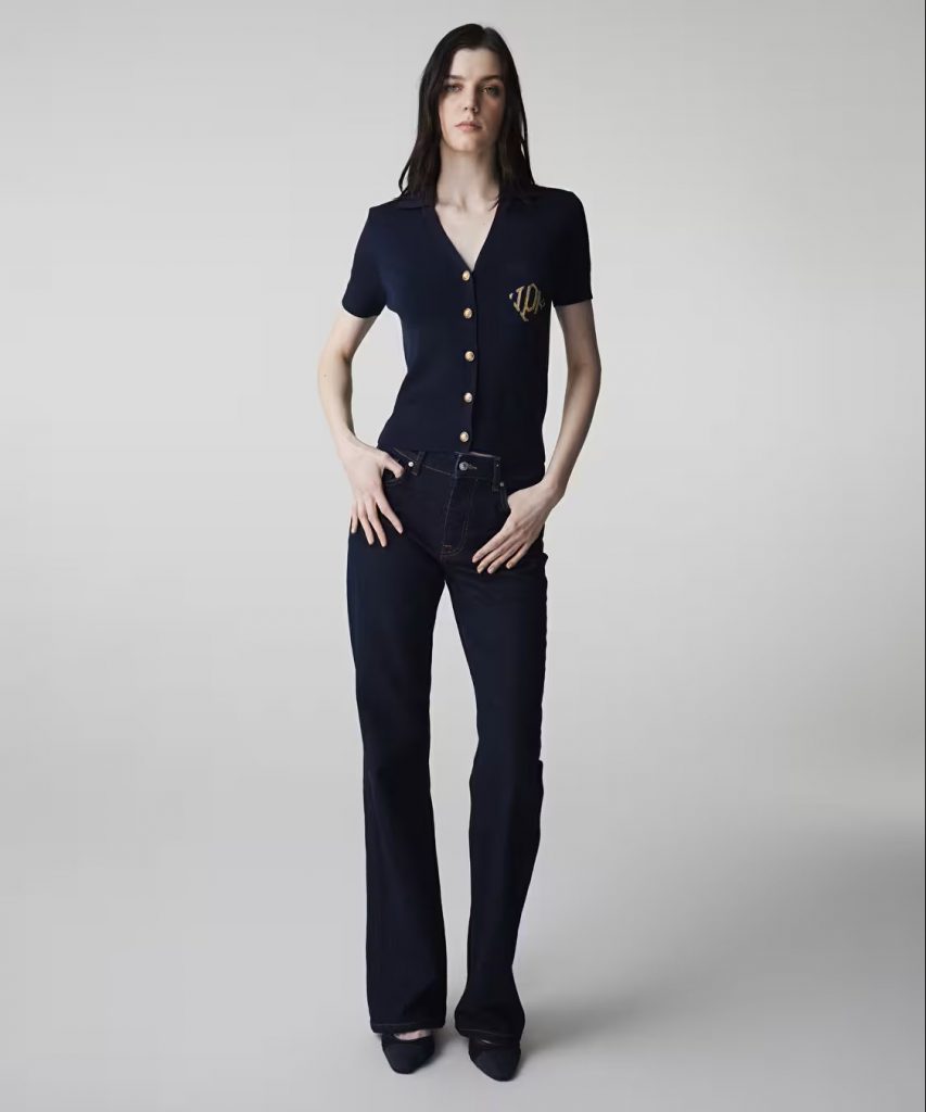 İPEKYOL Monogram Nakışlı Triko Bluz IS1260050079