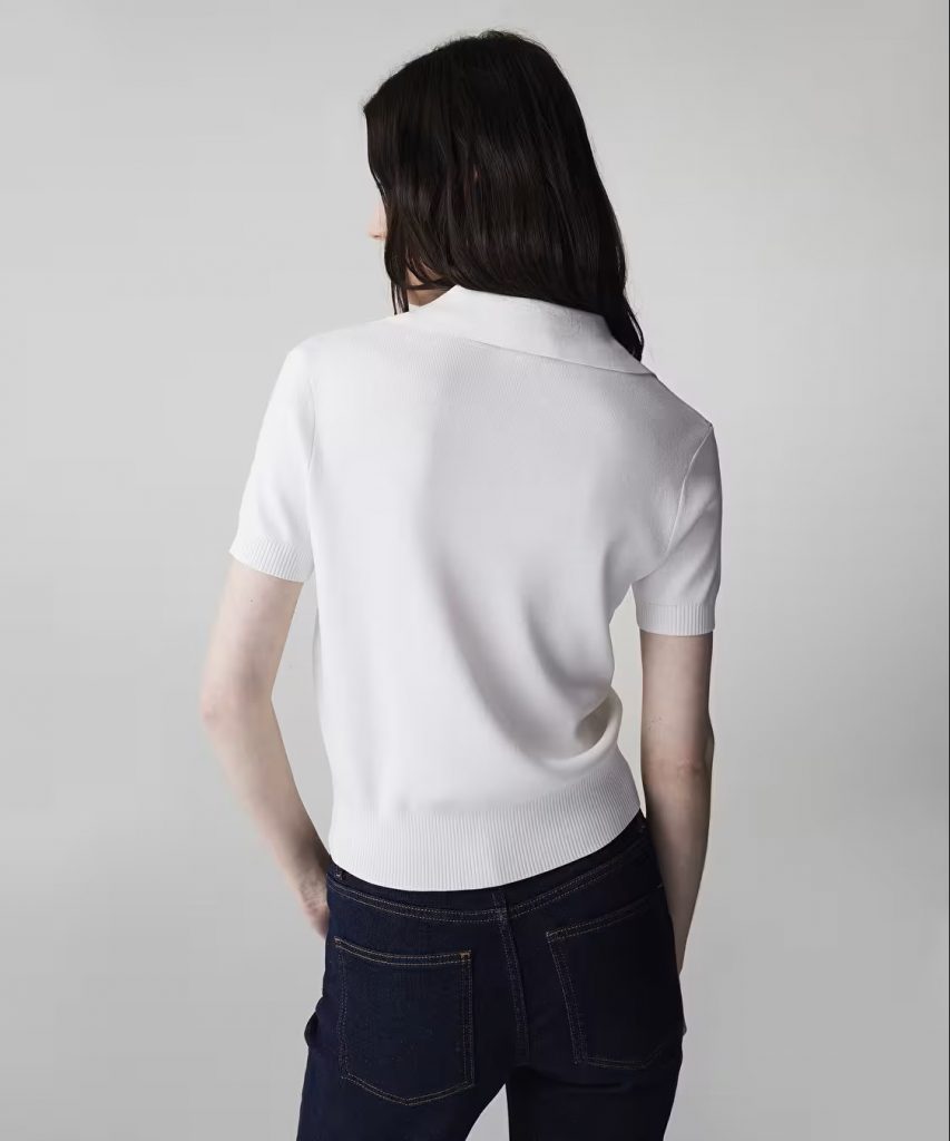 İPEKYOL Monogram Nakışlı Triko Bluz IS1260050079 - KIR.BEYAZ