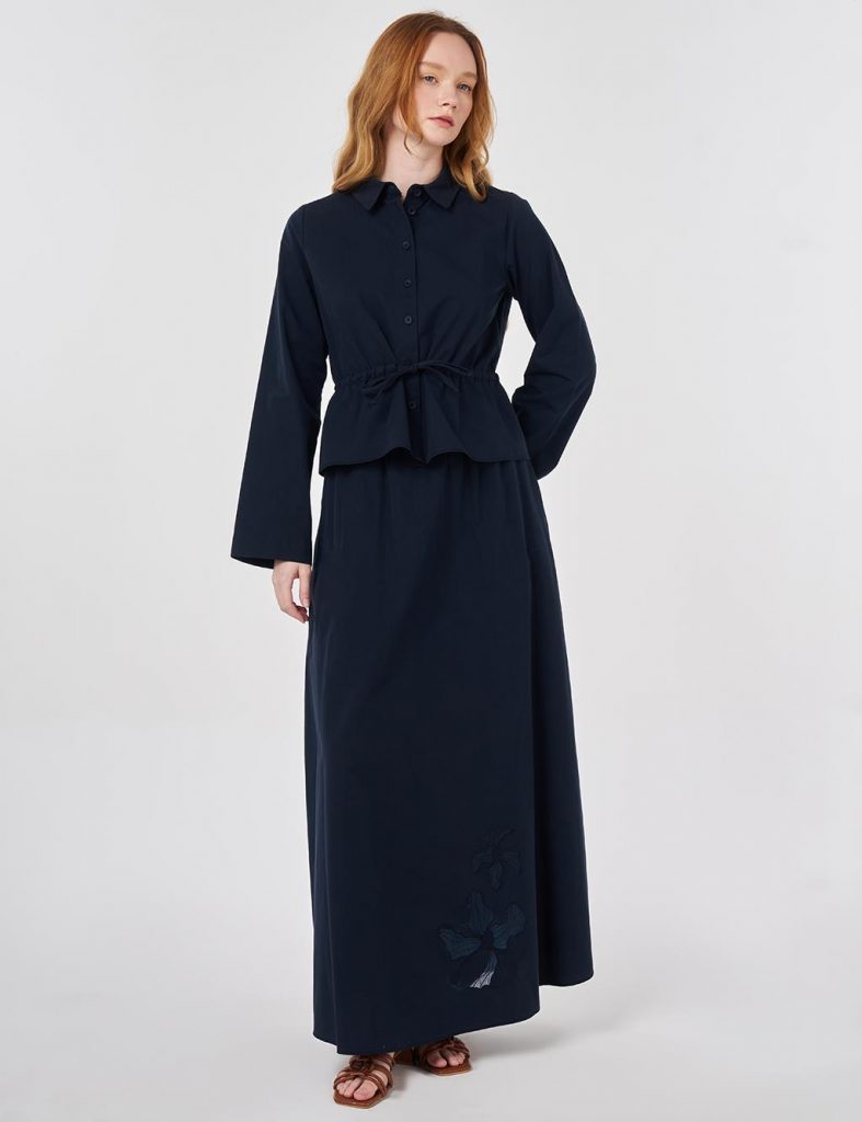 KAYRA %100 Pamuklu Nakış Aplikeli Etekli Takım  76001