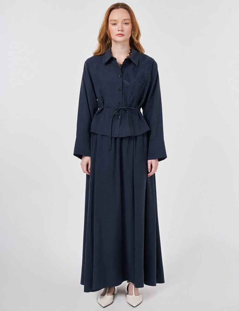 KAYRA Pul İşlemeli 2'Lİ Takım 76007 - Lacivert