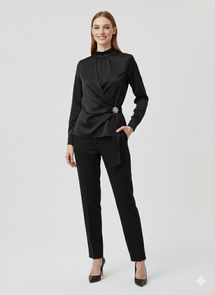 KAYRA Önü Tokalı Gömlek 10025