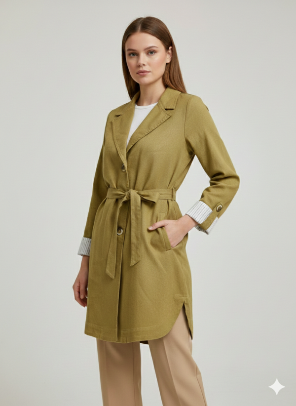 KAYRA Kuşak Detaylı Ceket 13041