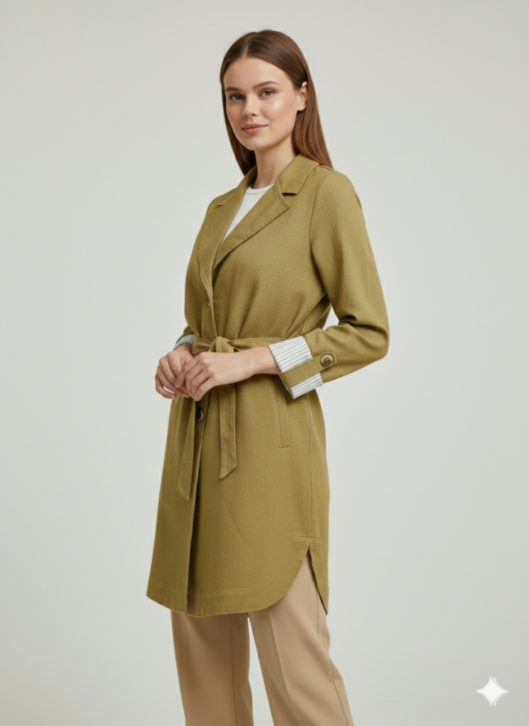 KAYRA Kuşak Detaylı Ceket 13041