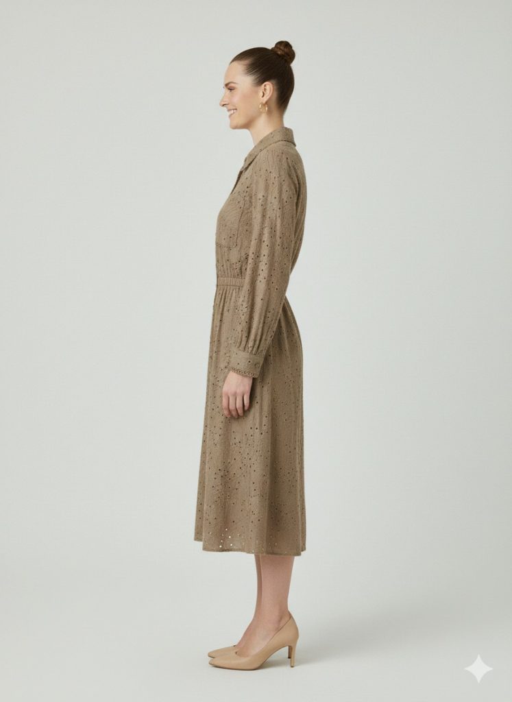 KAYRA Bel Detaylı Maksi Elbise 23062