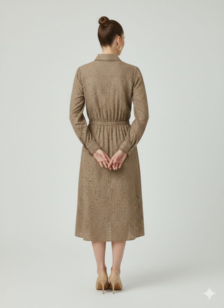 KAYRA Bel Detaylı Maksi Elbise 23062