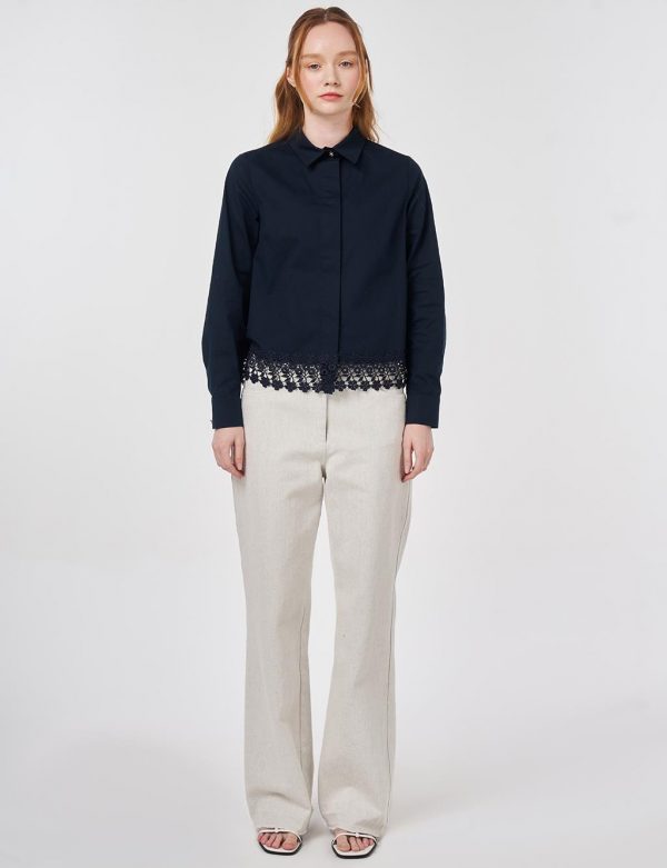 KAYRA Dantel Garnili Pamuklu Bluz 11034