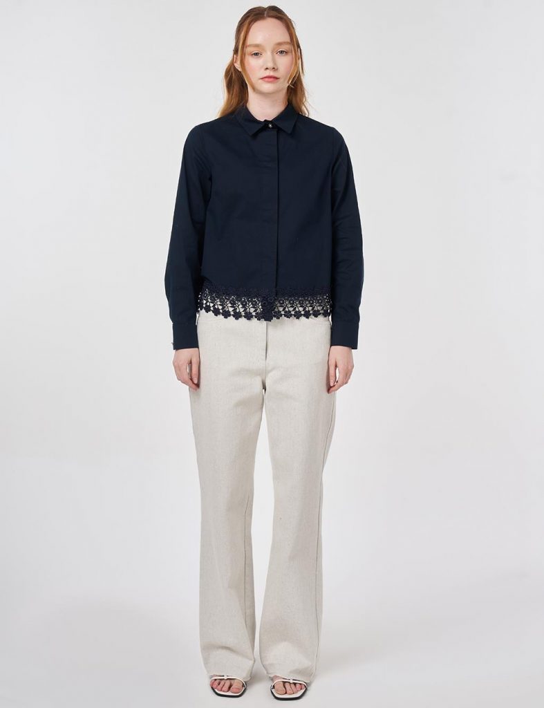 KAYRA Dantel Garnili Pamuklu Bluz 11034