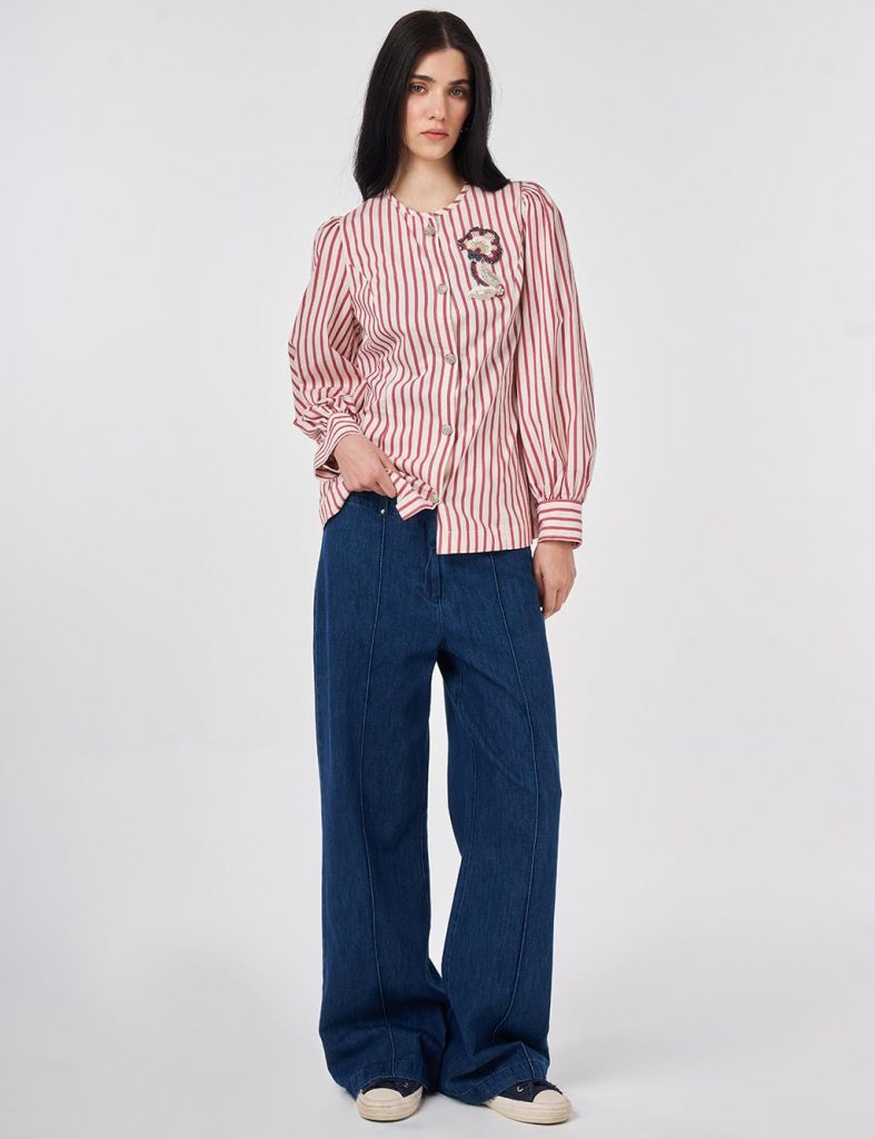 KAYRA Parlak Düğmeli Pamuklu Tunik 71003