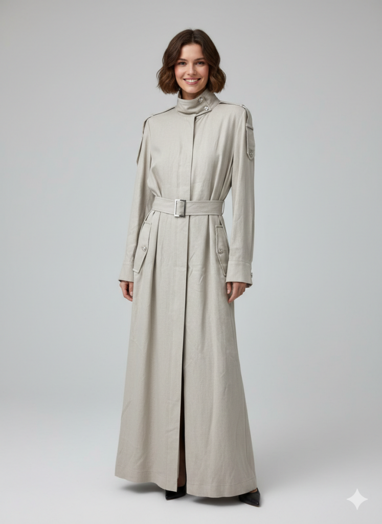 KAYRA Omuz Apoletli Beli Kuşaklı Kap 14019