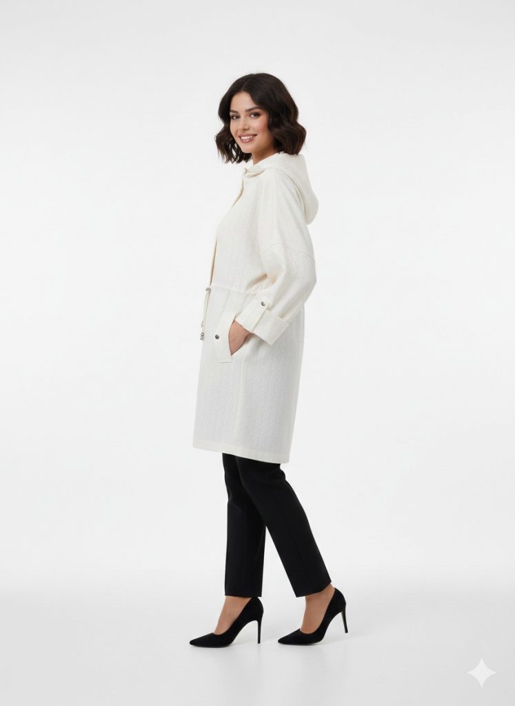 KAYRA Jakarlı Kısa Trençkot 24001