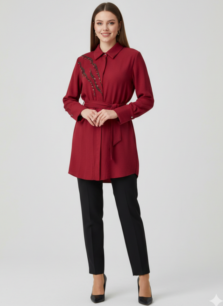 KAYRA Belden Bağlamalı Tunik 21086