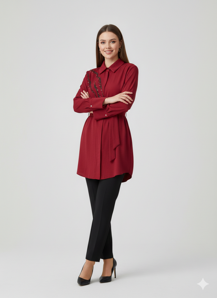 KAYRA Belden Bağlamalı Tunik 21086