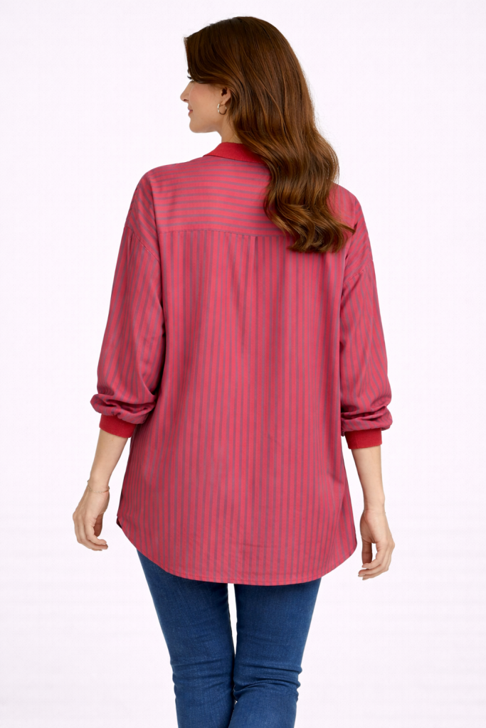 KAYRA Cebi Çiçek Detaylı Tunik 81013 - KIRMIZI