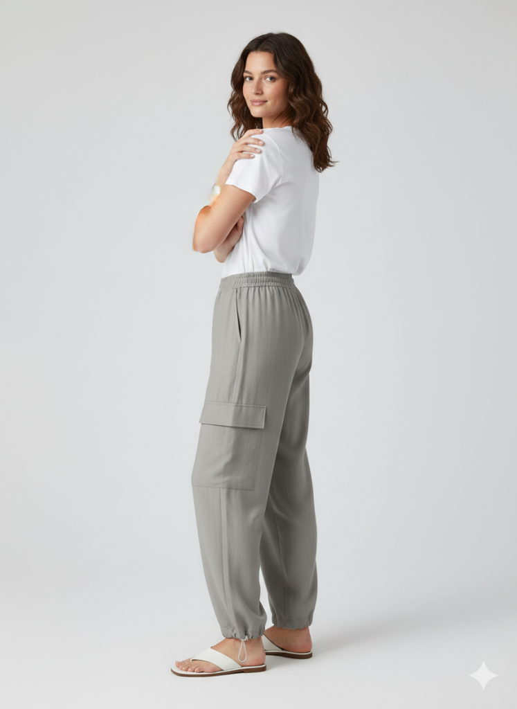 MASCARA Paçası Lastikli Kargo Cep Pantolon 3110