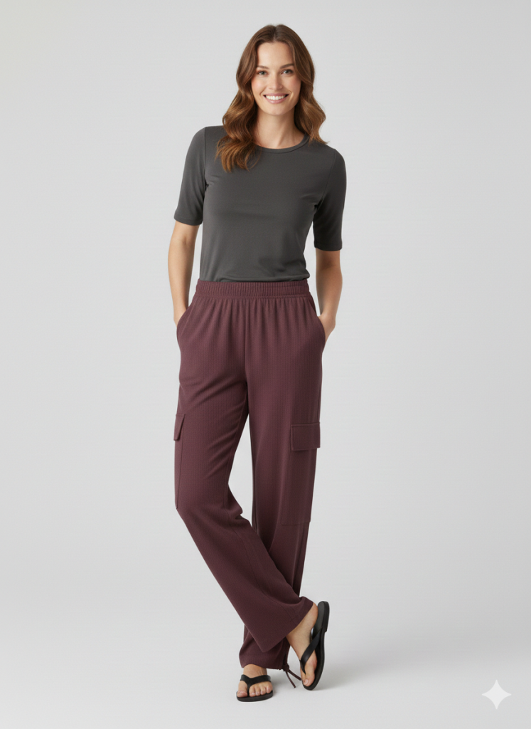 MASCARA Paçası Lastikli Kargo Cep Pantolon 3110 - MÜRDÜM