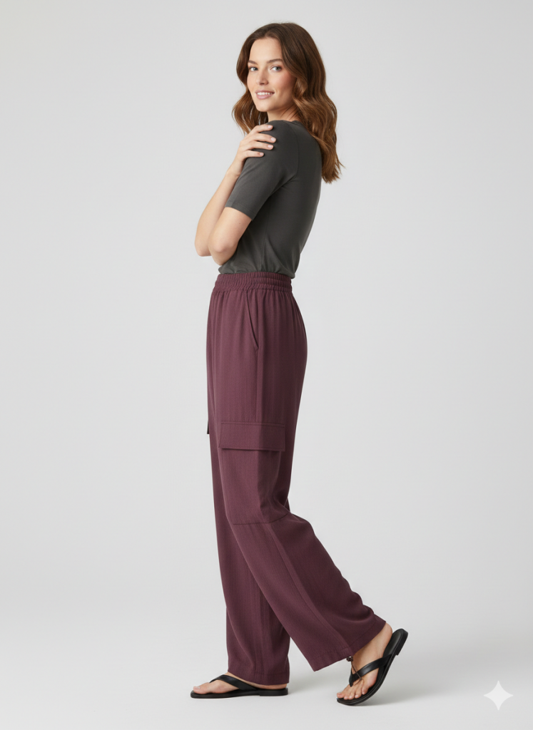 MASCARA Paçası Lastikli Kargo Cep Pantolon 3110 - MÜRDÜM