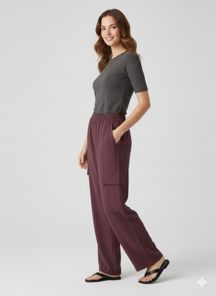 MASCARA Paçası Lastikli Kargo Cep Pantolon 3110 - MÜRDÜM