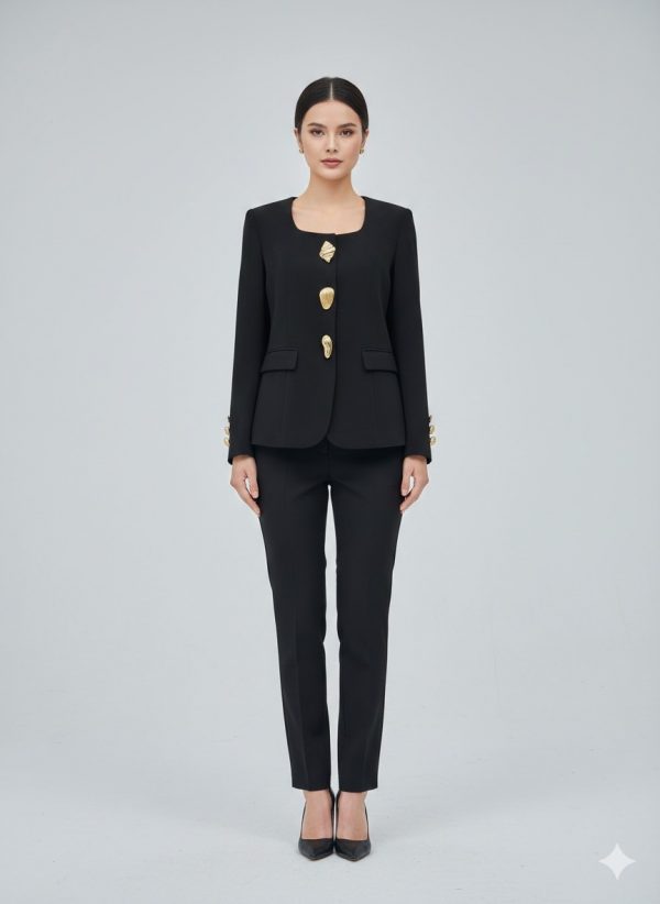 MODAİLGİ Kare Yaka Uzun Kol Ceket 75014