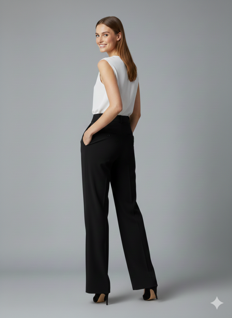 MODAİLGİ Cepsiz Klasik Bol Paça Pantolon 45021