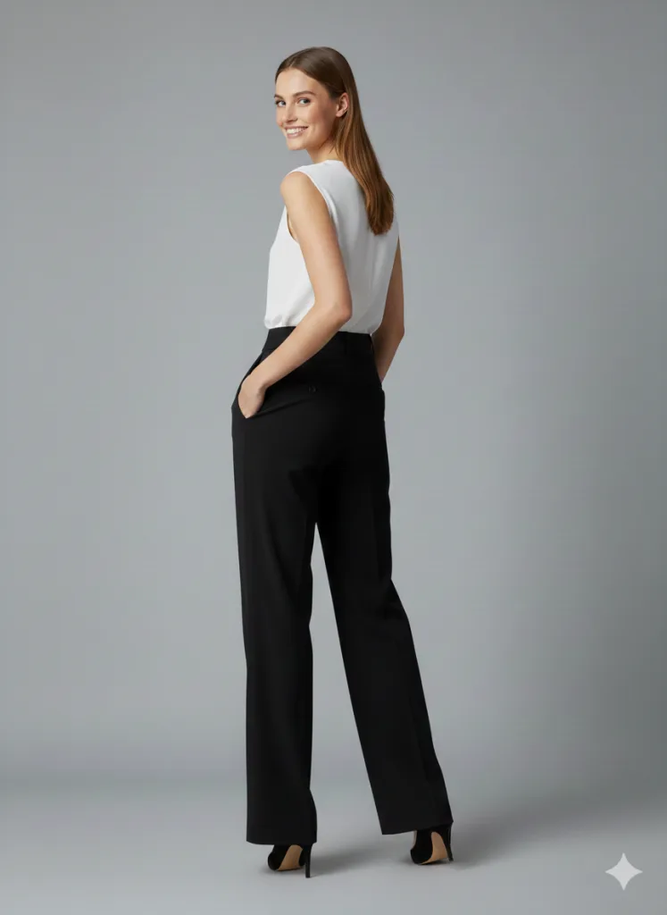 MODAİLGİ Cepsiz Klasik Bol Paça Pantolon 45021