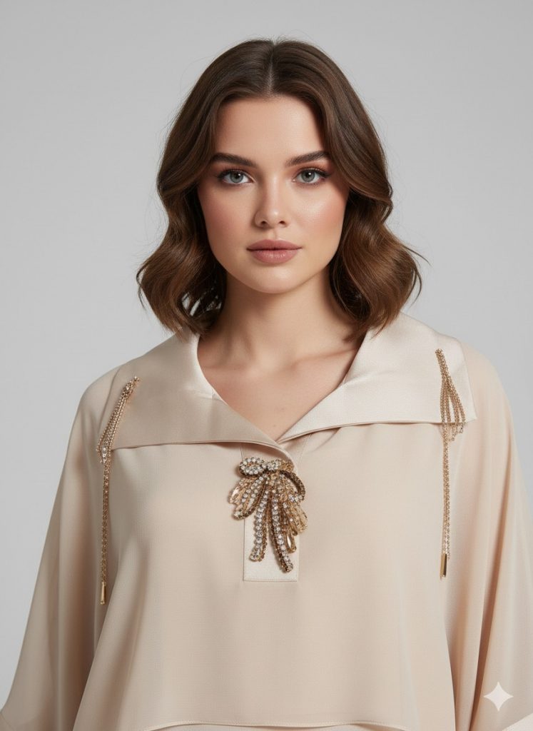 MY312 Yakası İşlemeli Etekli Takım 1645