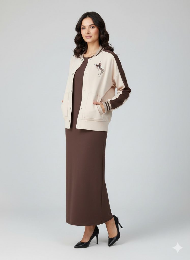 MY312 Kuş İşlemeli Elbiseli Ceket  1680