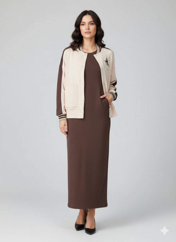 MY312 Kuş İşlemeli Elbiseli Ceket  1680