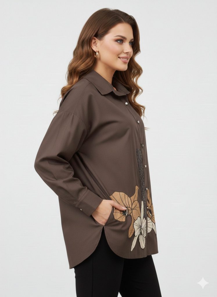 MY312 Çiçek İşlemeli Tunik 8832