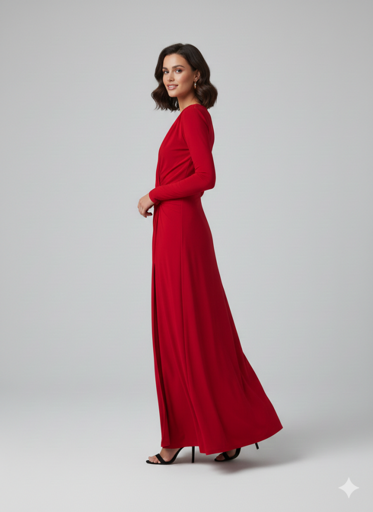 NOCTURNE Beli Ve Omzu Büzgülü Abiye 2344