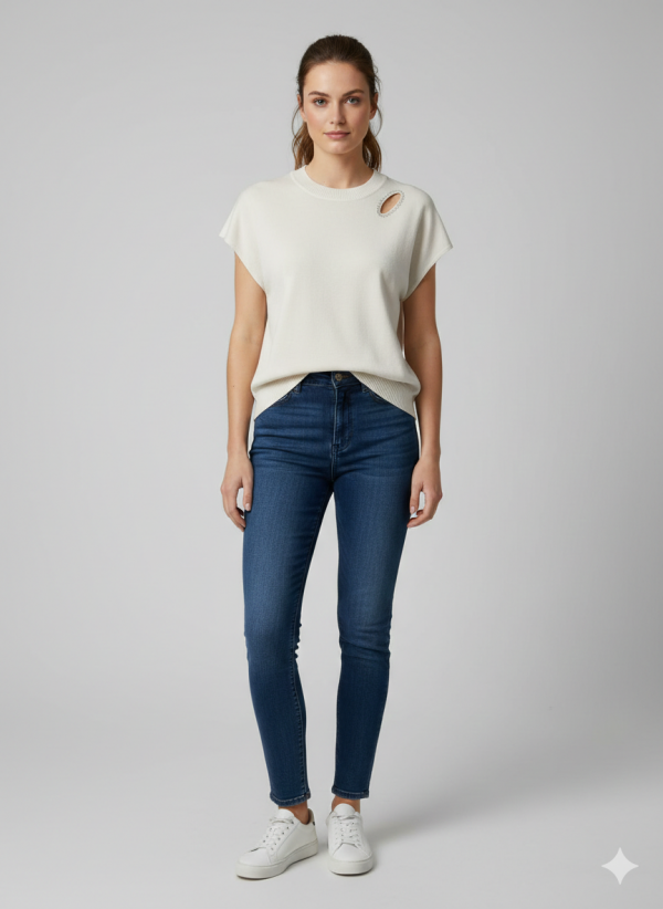 ON TRİKO Omzu Detaylı Bluz 70353