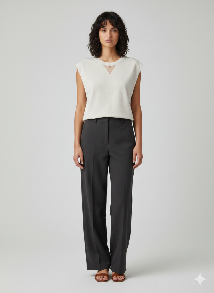 ON TRİKO Yakası Aksesuarlı Bluz 70360 - BEJ