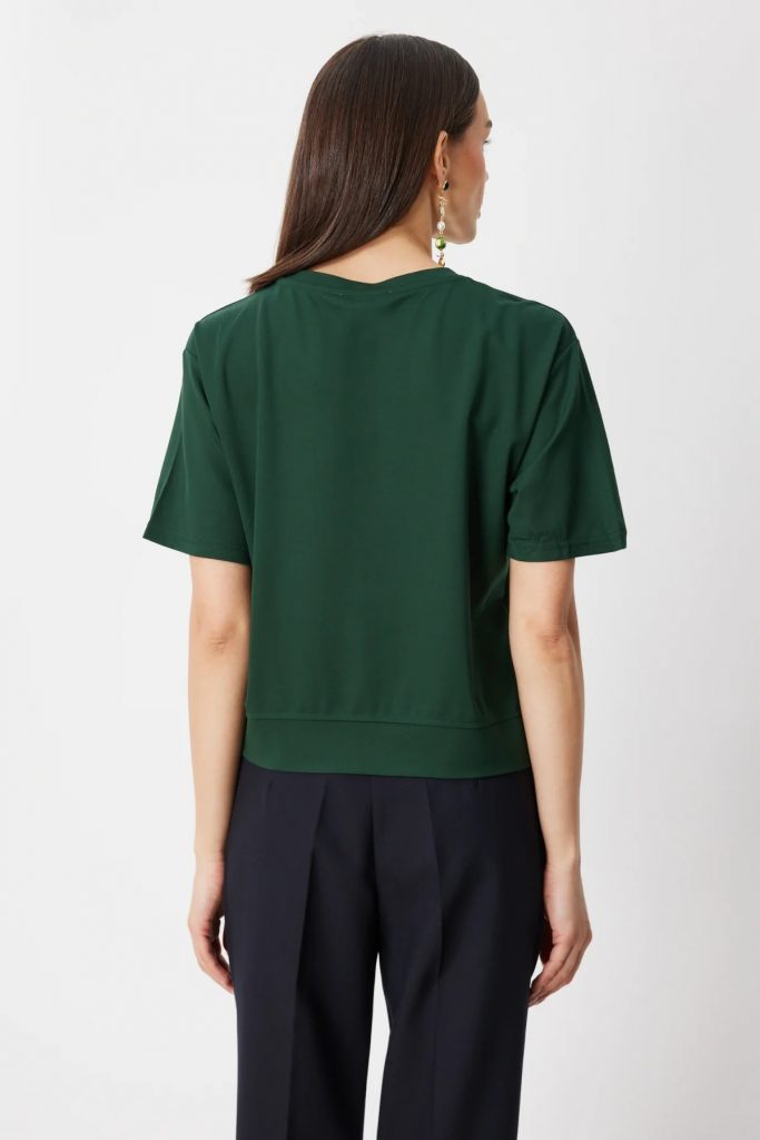 ON TRİKO Pul İşlemeli T-shirt 70416