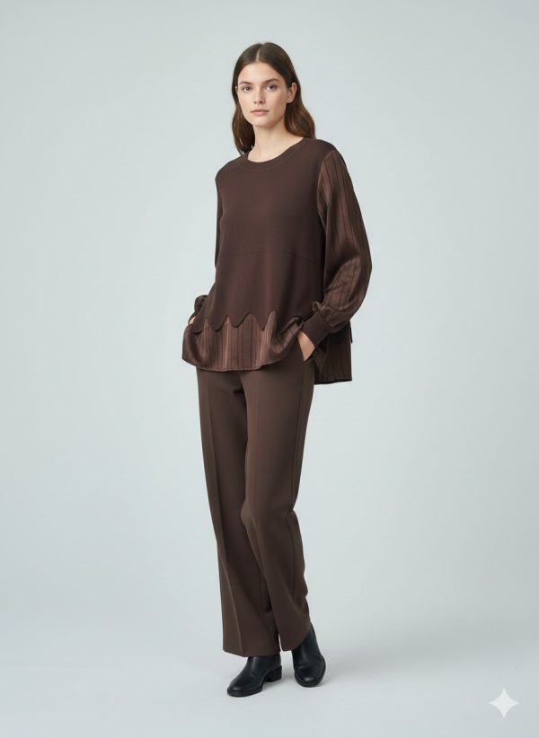 ON TRİKO Çizgi Detaylı Bluz 70480