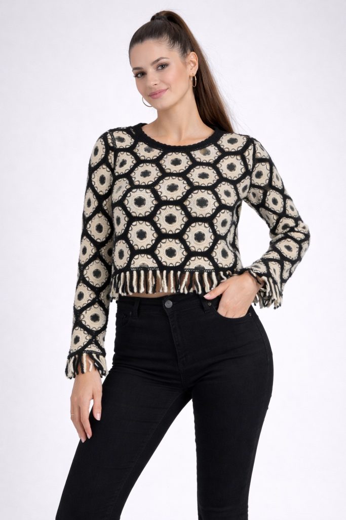 ON TRİKO Bluz 70496 - Siyah