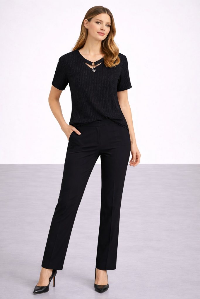 ON TRİKO Aksesuar Detaylı Bluz 71487 - Siyah