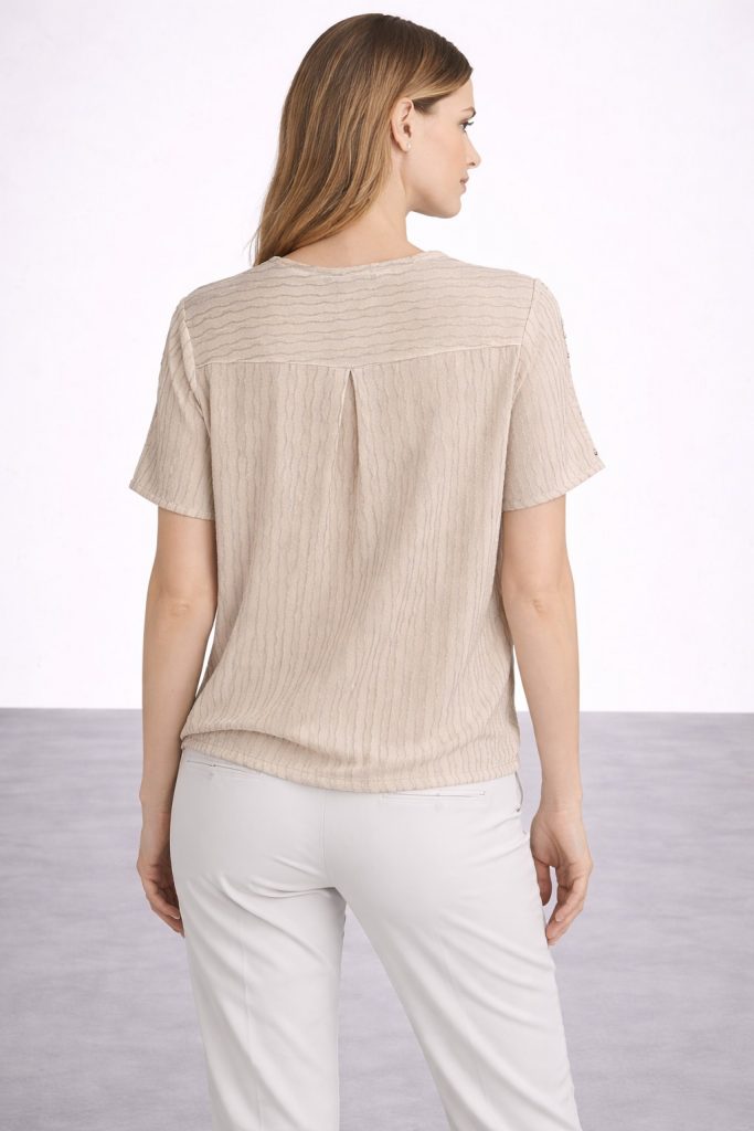 ON TRİKO Aksesuar Detaylı Bluz 71487 - KREM