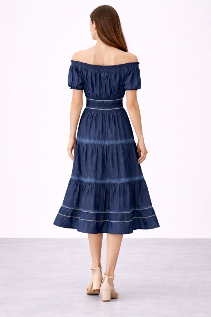 ON TRİKO İşleme Detaylı Elbise 70404