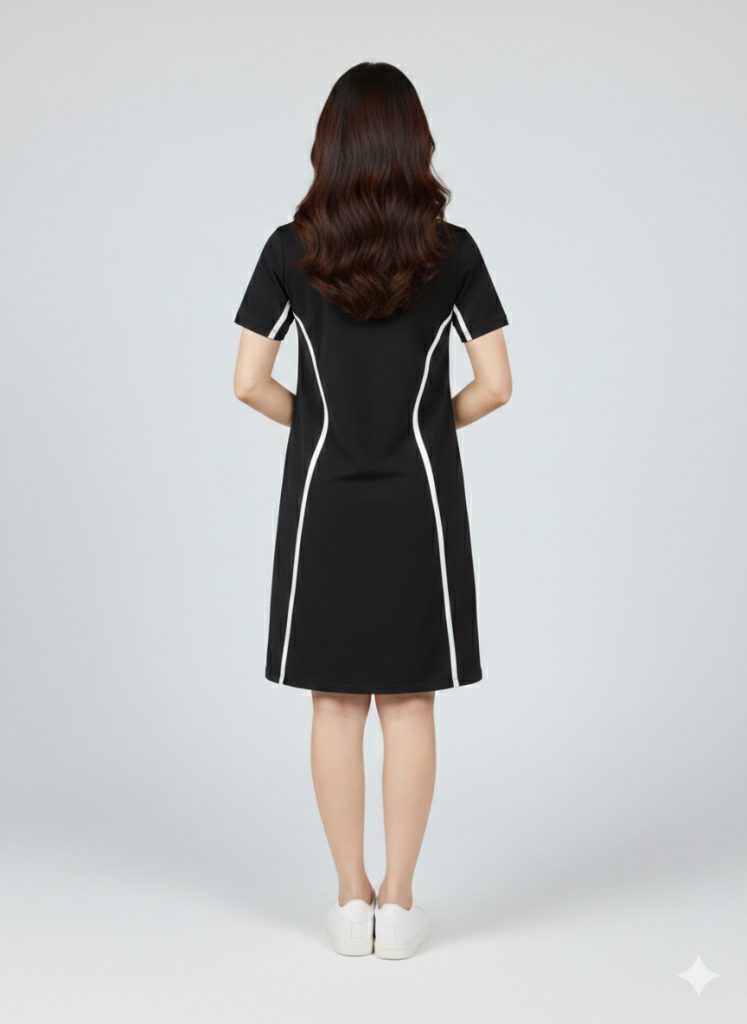 ON TRİKO Çizgi Detaylı Elbise 76483