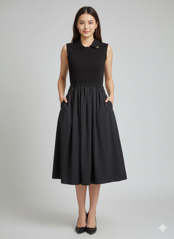 ON TRİKO Eteği Pileli ELbise 76487