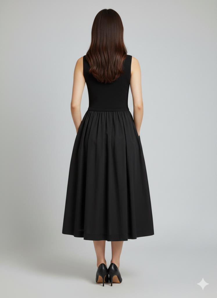 ON TRİKO Eteği Pileli ELbise 76487