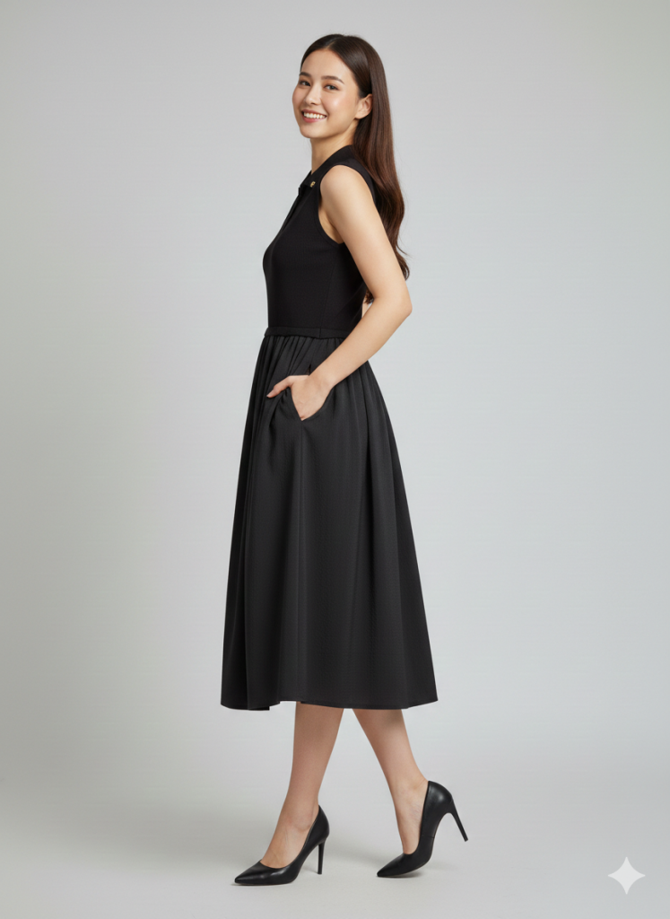 ON TRİKO Eteği Pileli ELbise 76487