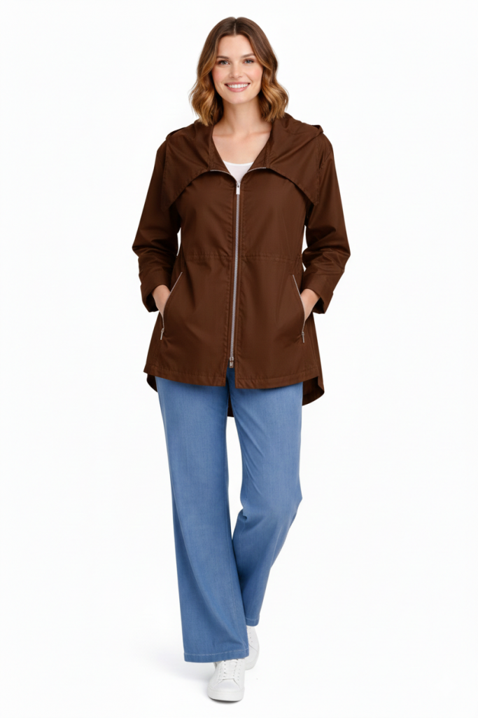 ON TRİKO Fermuarlı Mevsimlik Gömlek 70312 - kahve