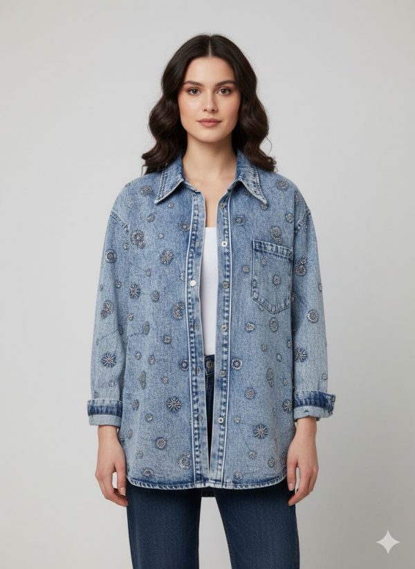 ON TRİKO Taşlı Gömlek 70323