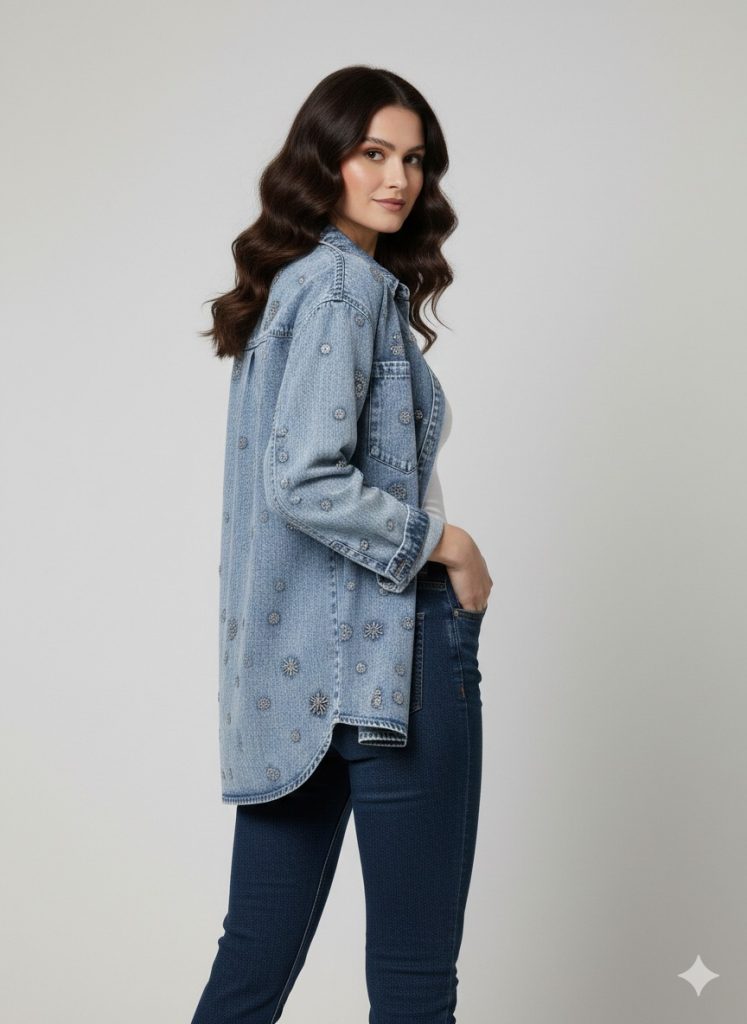 ON TRİKO Taşlı Gömlek 70323