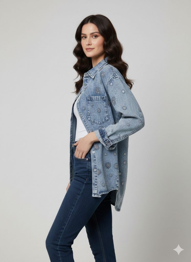 ON TRİKO Taşlı Gömlek 70323