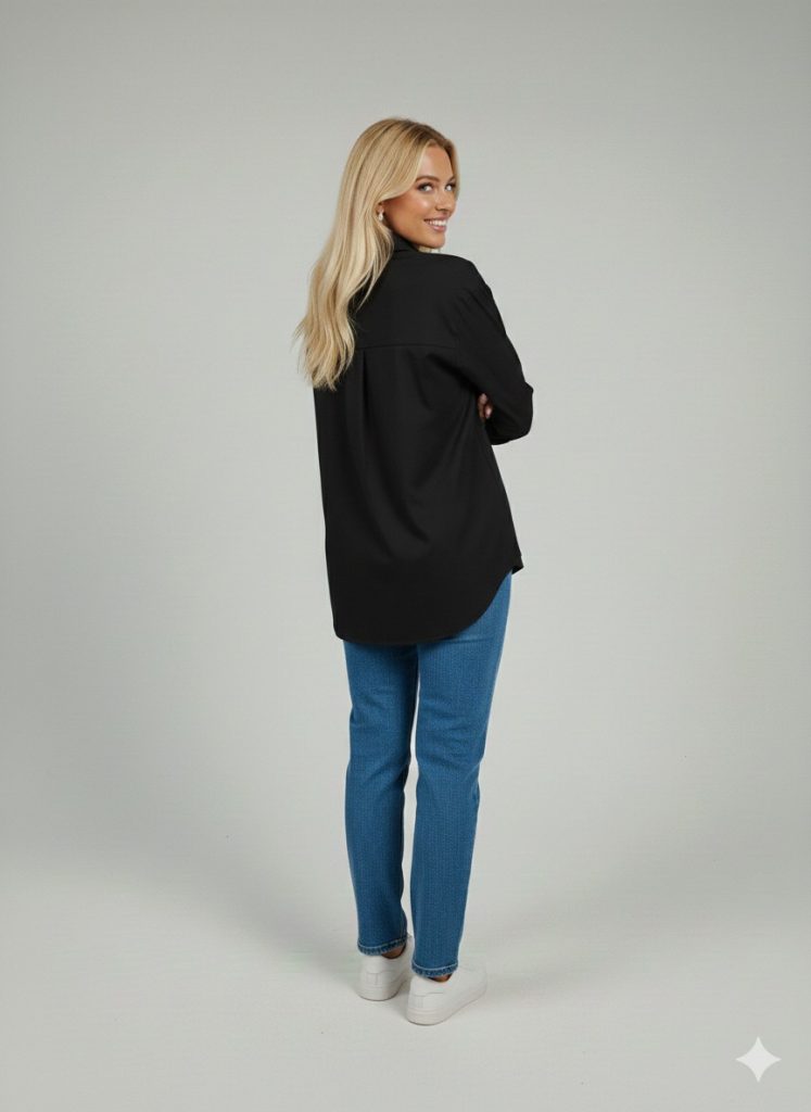 ON TRİKO Aksesuar Detaylı Gömlek 70388 - Siyah