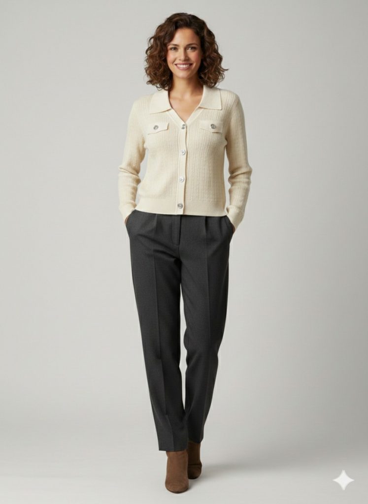 ON TRİKO Düğme Kapamalı Hırka 70911 - Beyaz