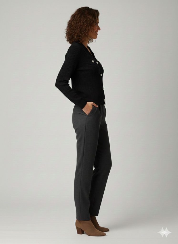 ON TRİKO Düğme Kapamalı Hırka 70911 - Siyah